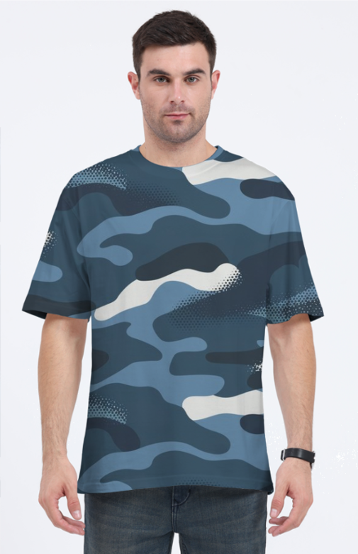 Naval Camouflage | Unisex AOP Oversized T-Shirt