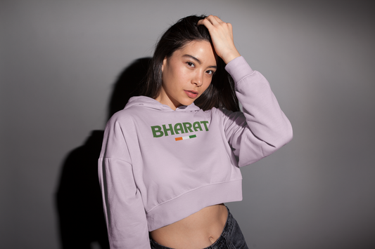 Bharat Women Crop Hoodies